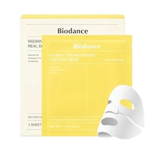 ماسک ورقه‌ای بایودنس مدل نیاسینامید Niacinamide – ضد لک و شفاف‌کننده عمیق پوست