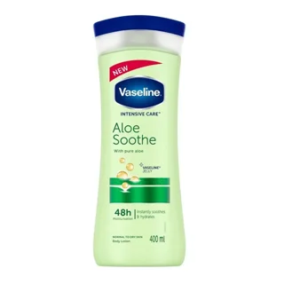 لوسیون بدن وازلین مدل Vaseline Aloe Soothe رایحه آلوئه ورا حجم 400 میلی‌لیتر